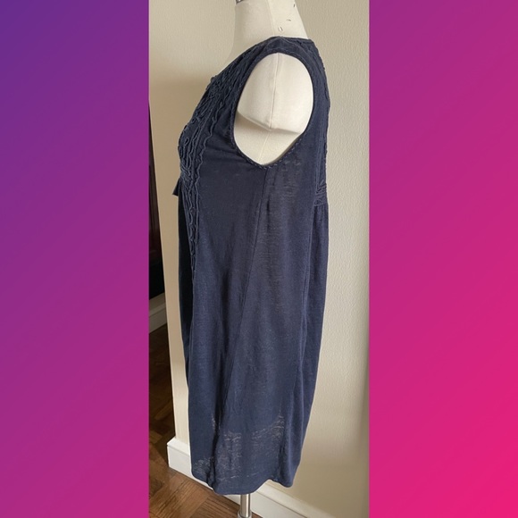 Calypso St.Barts Linen Knit Sheath w Embroidery - Picture 2 of 8